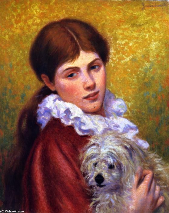 Woman With Dog — Federico Zandomeneghi