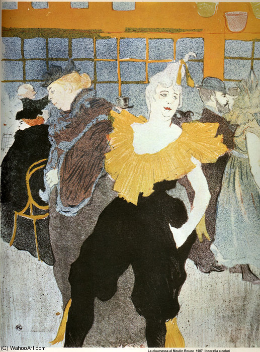 At The Moulin Rouge The Clowness Cha-u-kao — Henri De Toulouse-lautrec