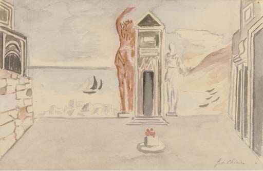 Scena Per Il Teatro Di Atene — Giorgio De Chirico