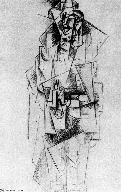 Hombre Con Bigote Y Clarinete — Pablo Picasso