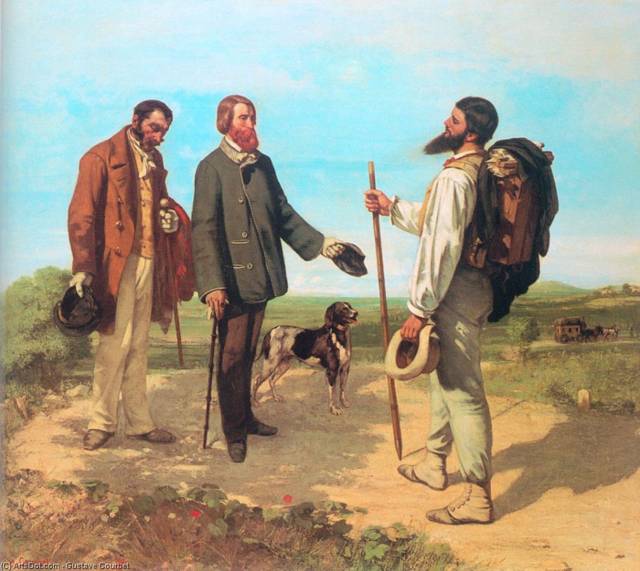 The Meeting Bonjour Monsieur Courbet — Gustave Courbet