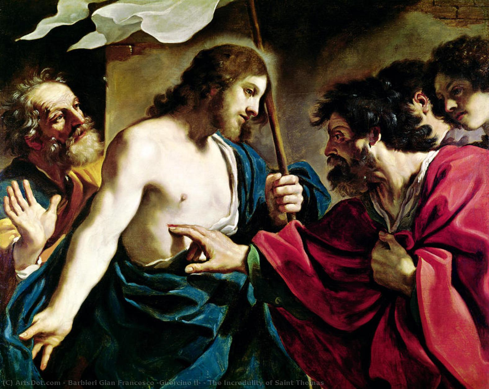 The Incredulity Of Saint Thomas — Barbieri Gian Francesco (guercino Il)