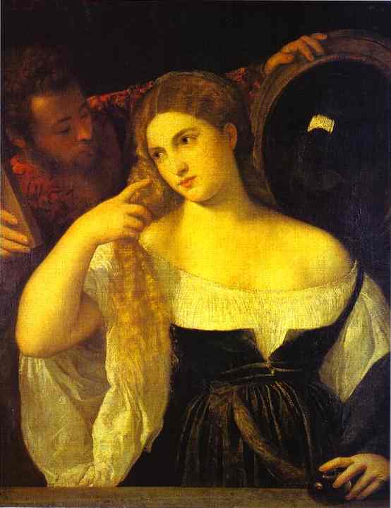 Una Mujer En Su Tocador — Tiziano