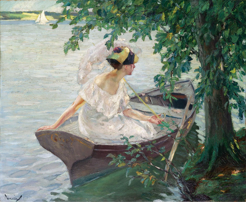 An Outing By Boat, (1917) — Edward Cucuel