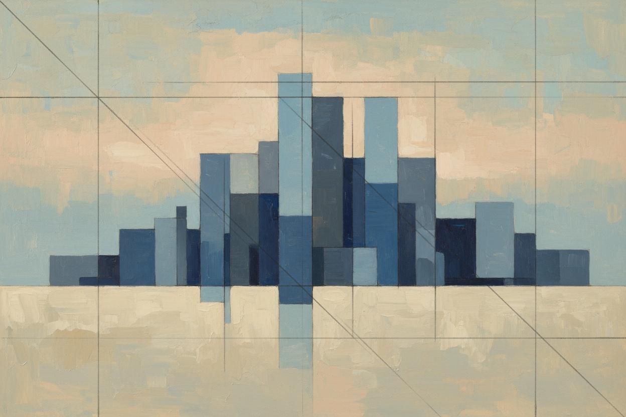 Architectural Coordinates In Azure And Ochre — Océane Hamon