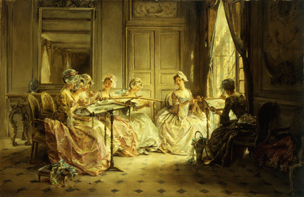 An Afternoon Embroidering — Madeleine Jeanne Lemaire