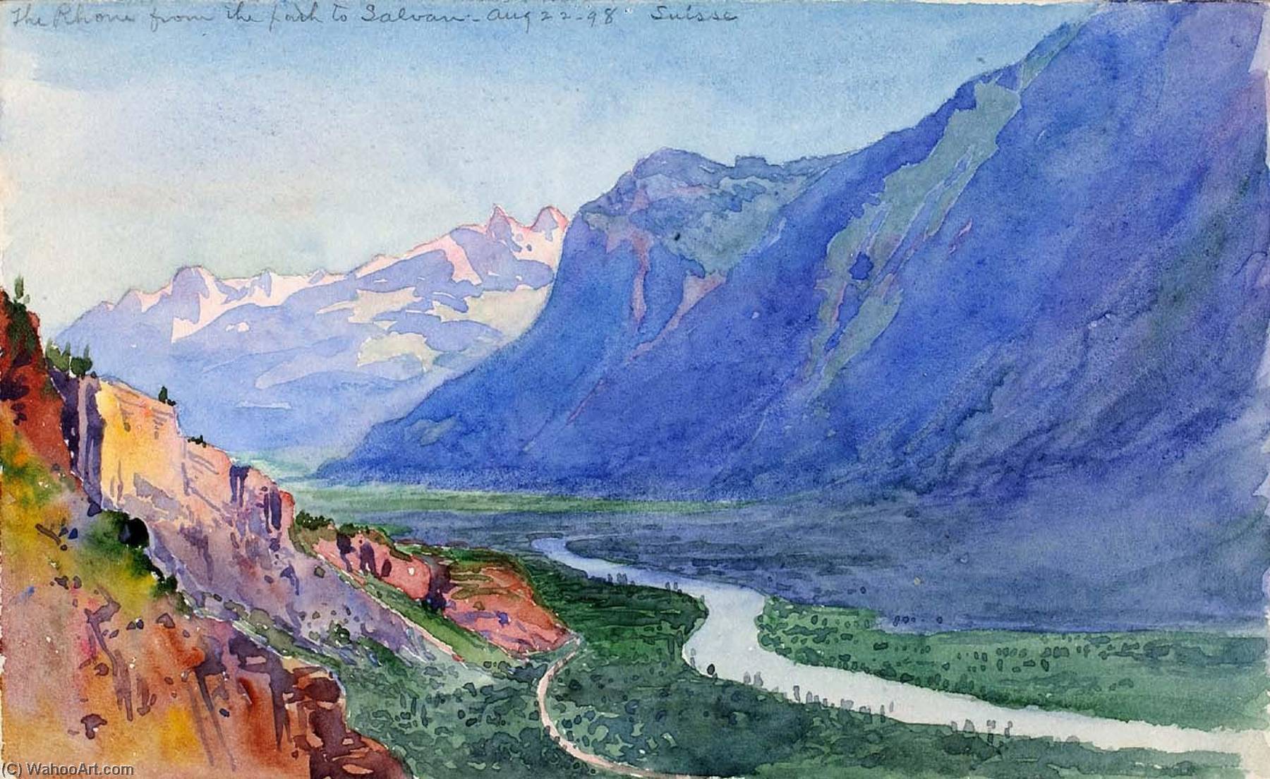 The Rhone From The Path To Salvari (switzerland) — George Elbert Burr