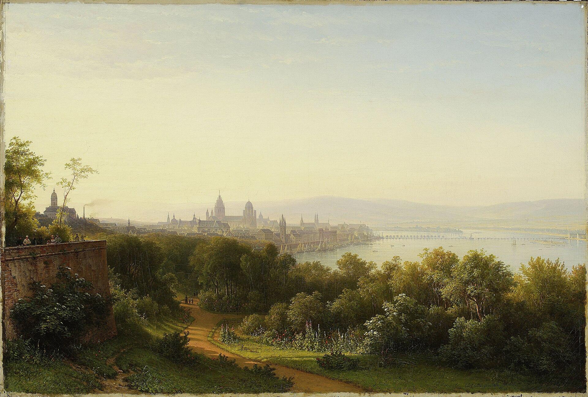 View Of Mainz On The Rhine — Carl Morgenstern
