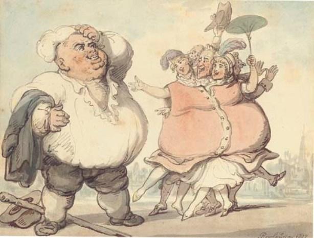 French People Astonished At Our Improvements In The Breed Of Fat Cattle — Thomas Rowlandson