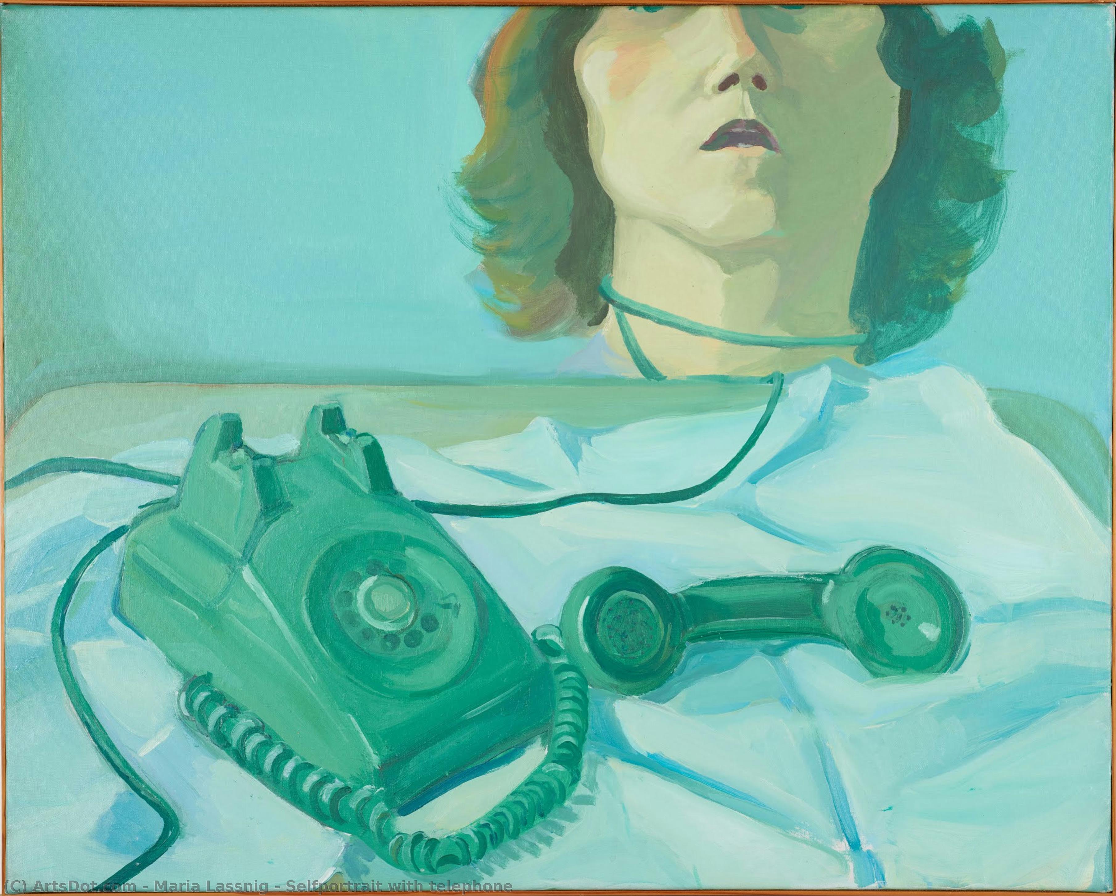 Selfportrait With Telephone — Maria Lassnig
