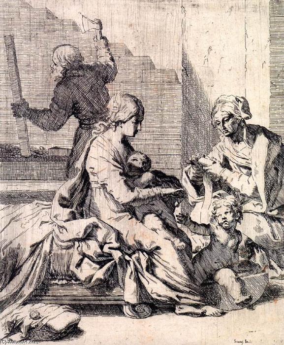 Holy Family With Sts Elizabeth And John The Baptist — Elisabetta Sirani
