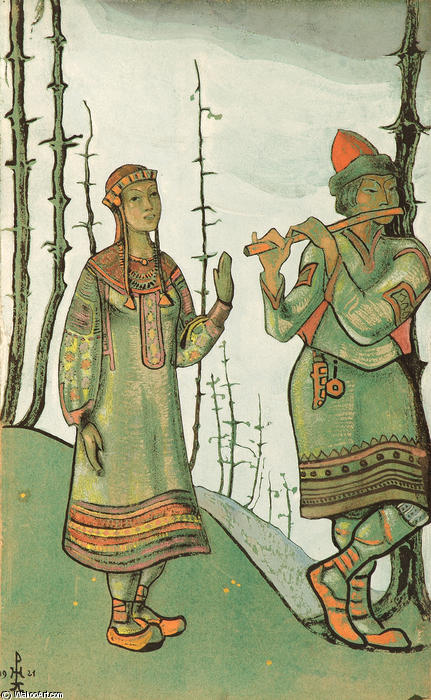 Snegurochka And Lel. Costume Design — Nicholas Roerich