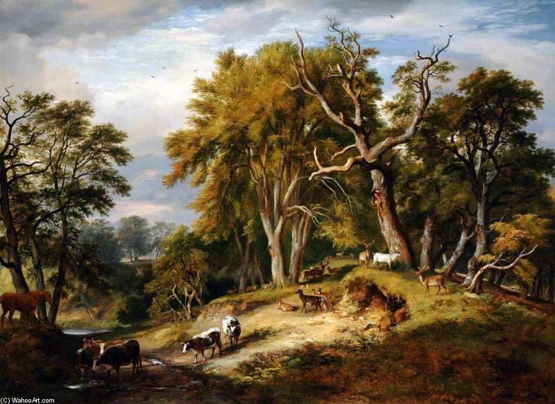Cattle And Deer In Calke Park — Ramsay Richard Reinagle
