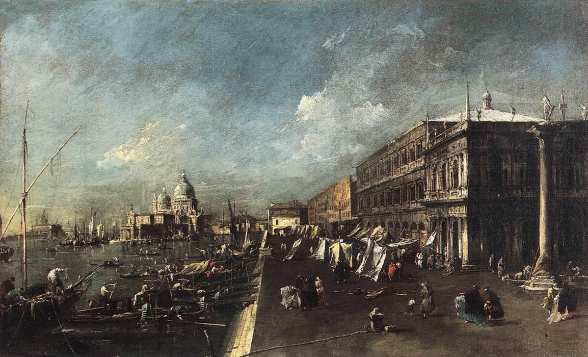 View Of The Molo Towards The Santa Maria Della Salute — Francesco Lazzaro Guardi