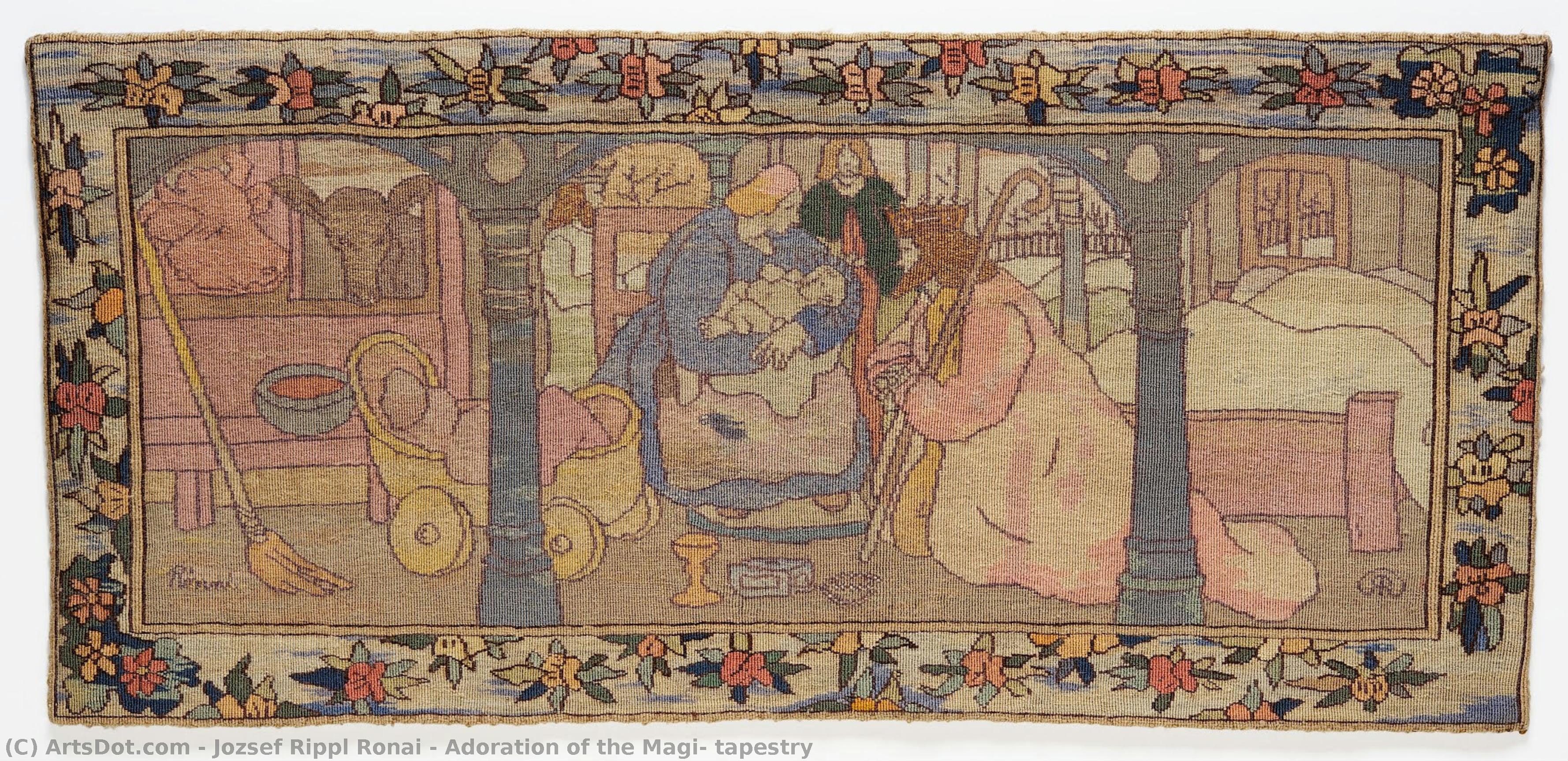 Adoration Of The Magi, Tapestry — József Rippl-rónai