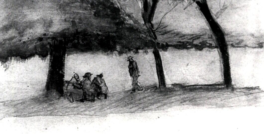 Bench With Three Persons — Vincent Van Gog