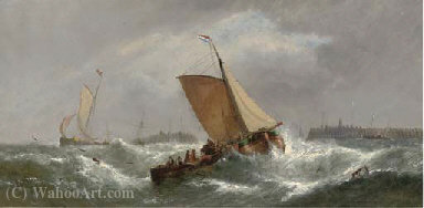 Dirty Weather - Beating Up Off The Dutch Coast — William Calcott Knell