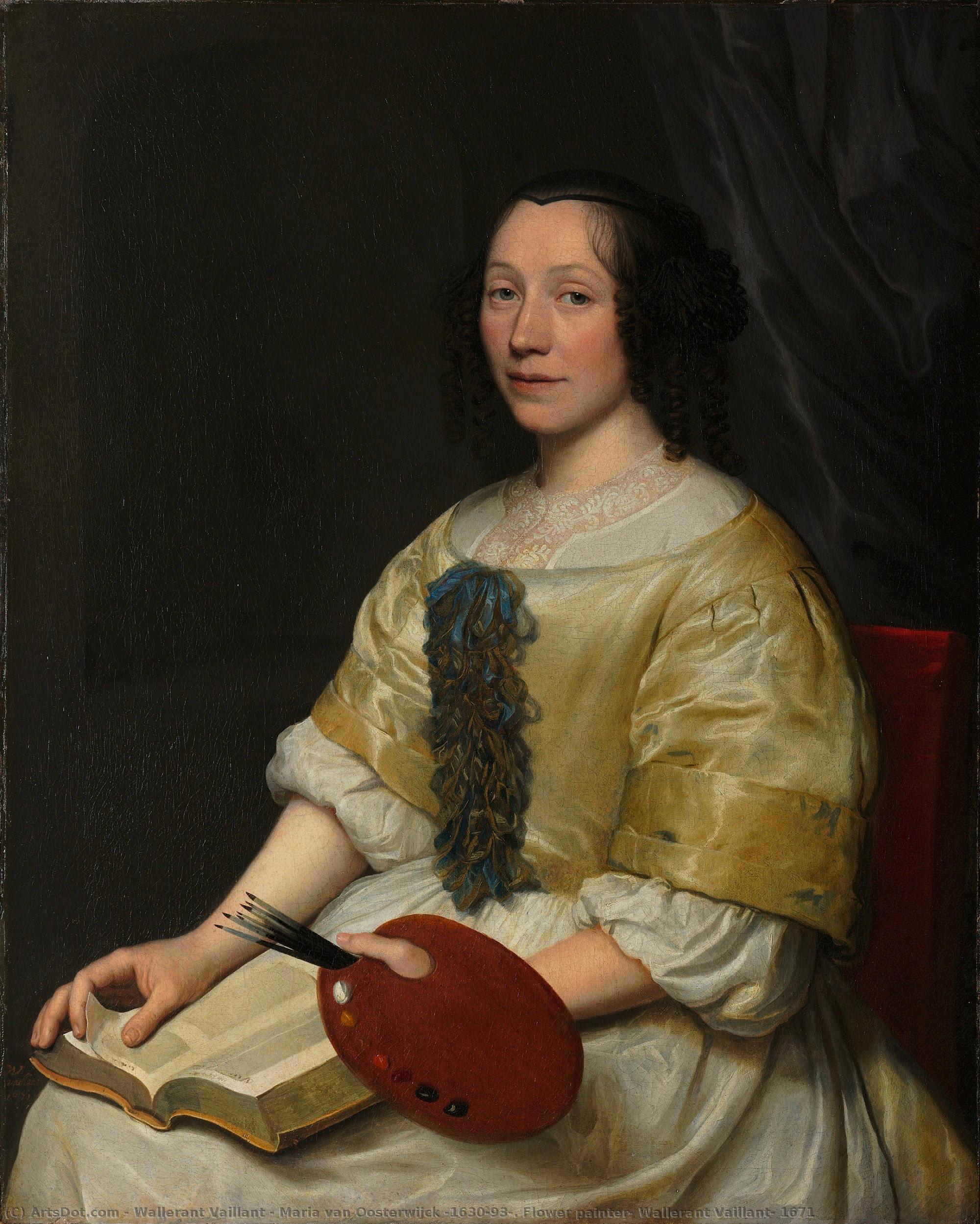 Maria Van Oosterwijck (1630-93). Flower Painter, Wallerant Vaillant, 1671 — Wallerant Vaillant