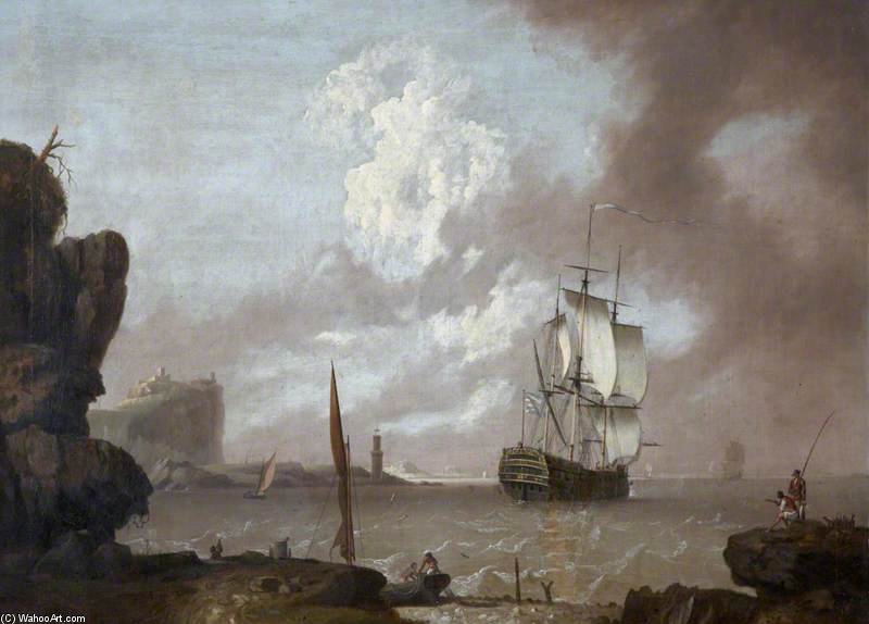 Man-of-war At Anchor, In Port Mahon, Minorca — John Thomas Serres