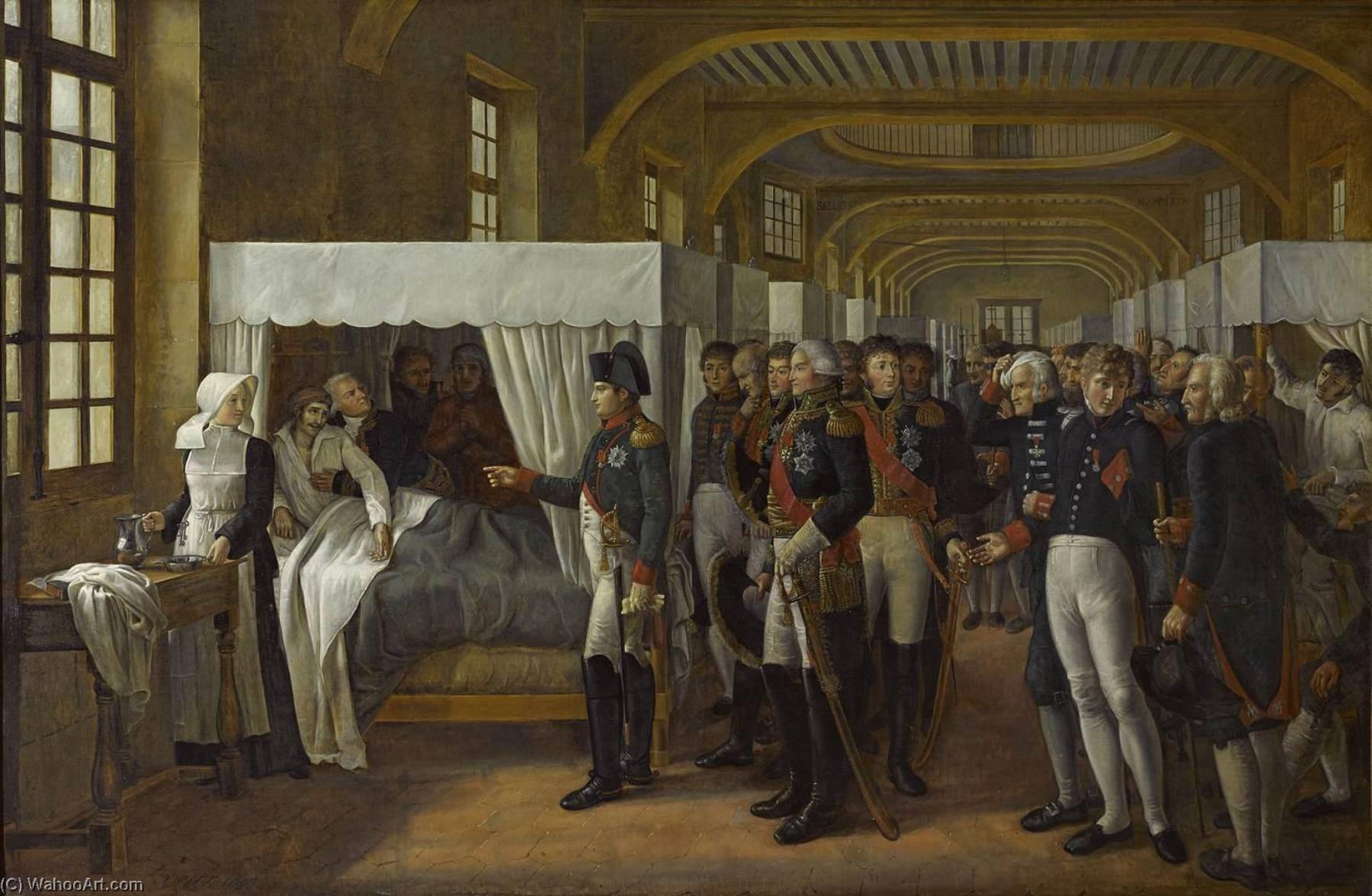 Napoleon Visiting The Infirmerie Des Invalides — Alexandre Paul Joseph Veron