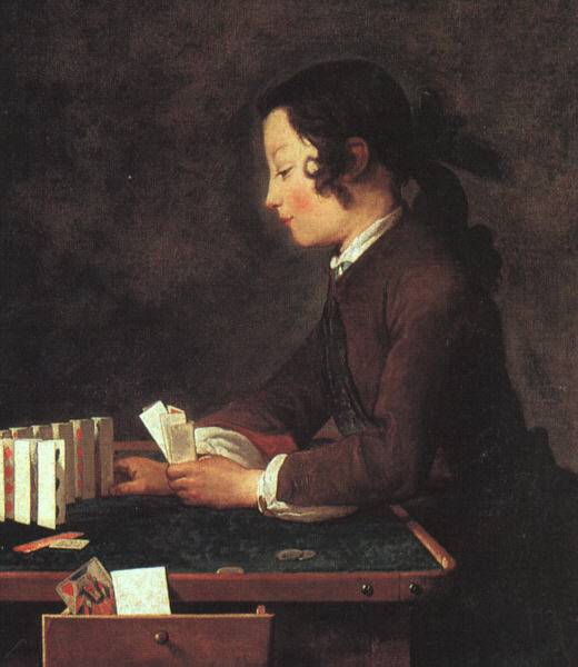 Boy Playing With Cards — Jean-baptiste-siméon Chardin