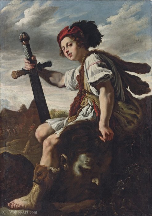 David With The Head Of Goliath — Lucrina Fetti