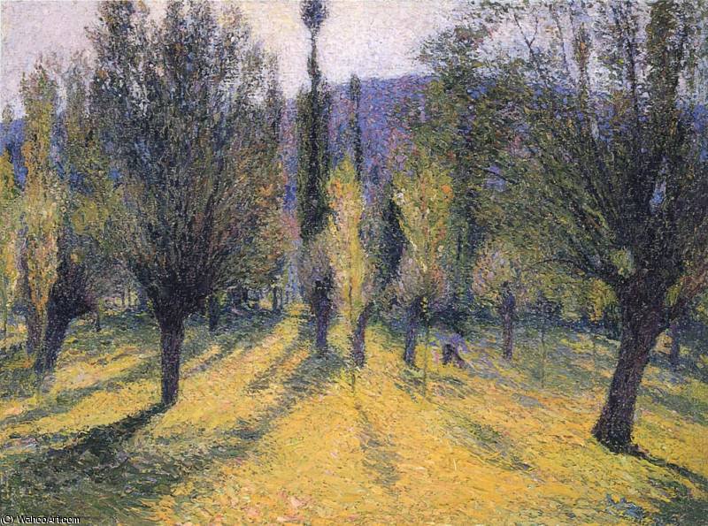 Soleil A Travers Le Peupliers — Henri Jean Guillaume Martin
