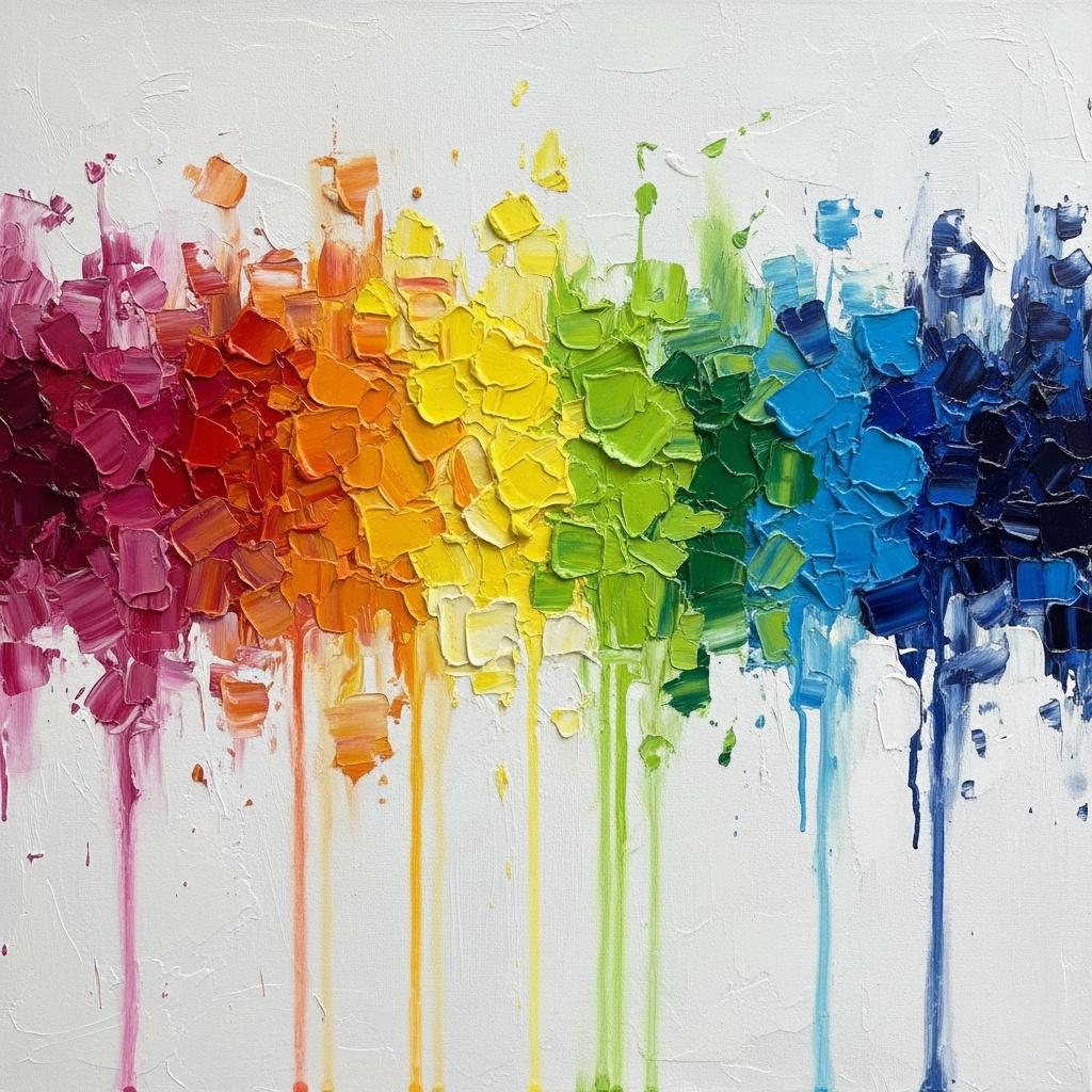 Chromatic Descent: A Singular Symphony Of Prismatic Impasto And Fluid Gravity — Christian Noiret