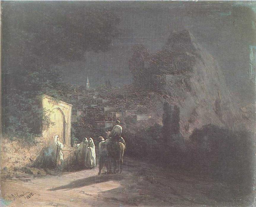 Lunar Night At The Spring — Ivan Konstantinovich Aivazovsky