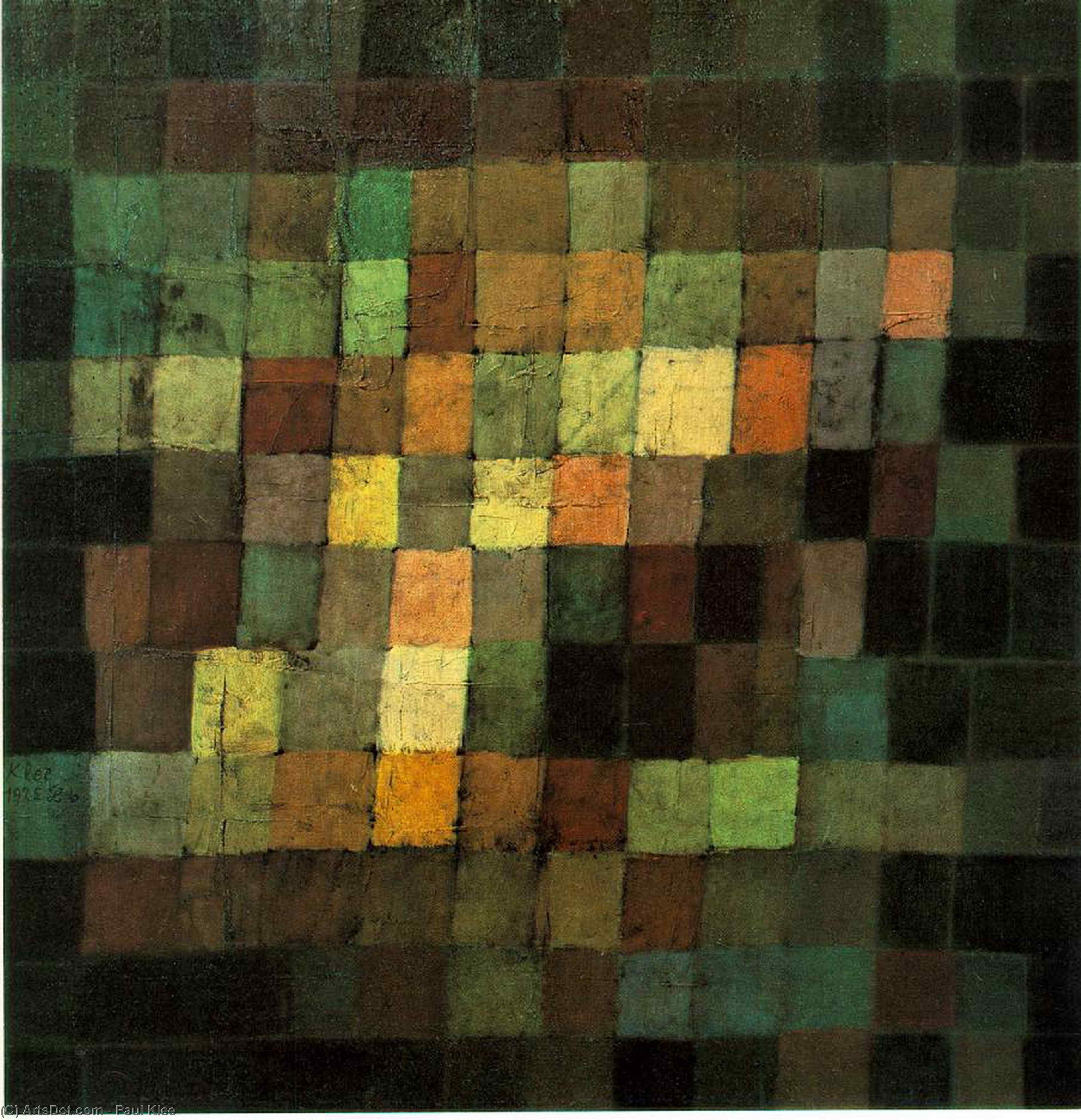 Ancient Sound, Abstract On Black — Paul Klee