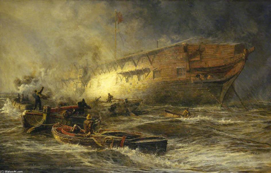 Storm And Sunshine - A Battle With The Elements — William Lionel Wyllie