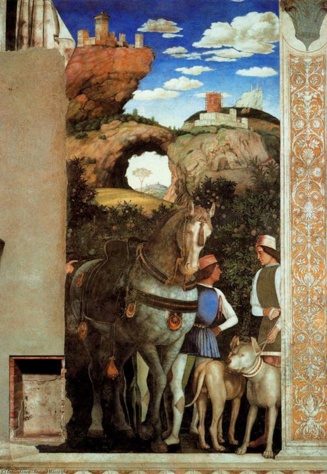 Palafreneros Mit Pferden Und Hunden — Andrea Mantegna