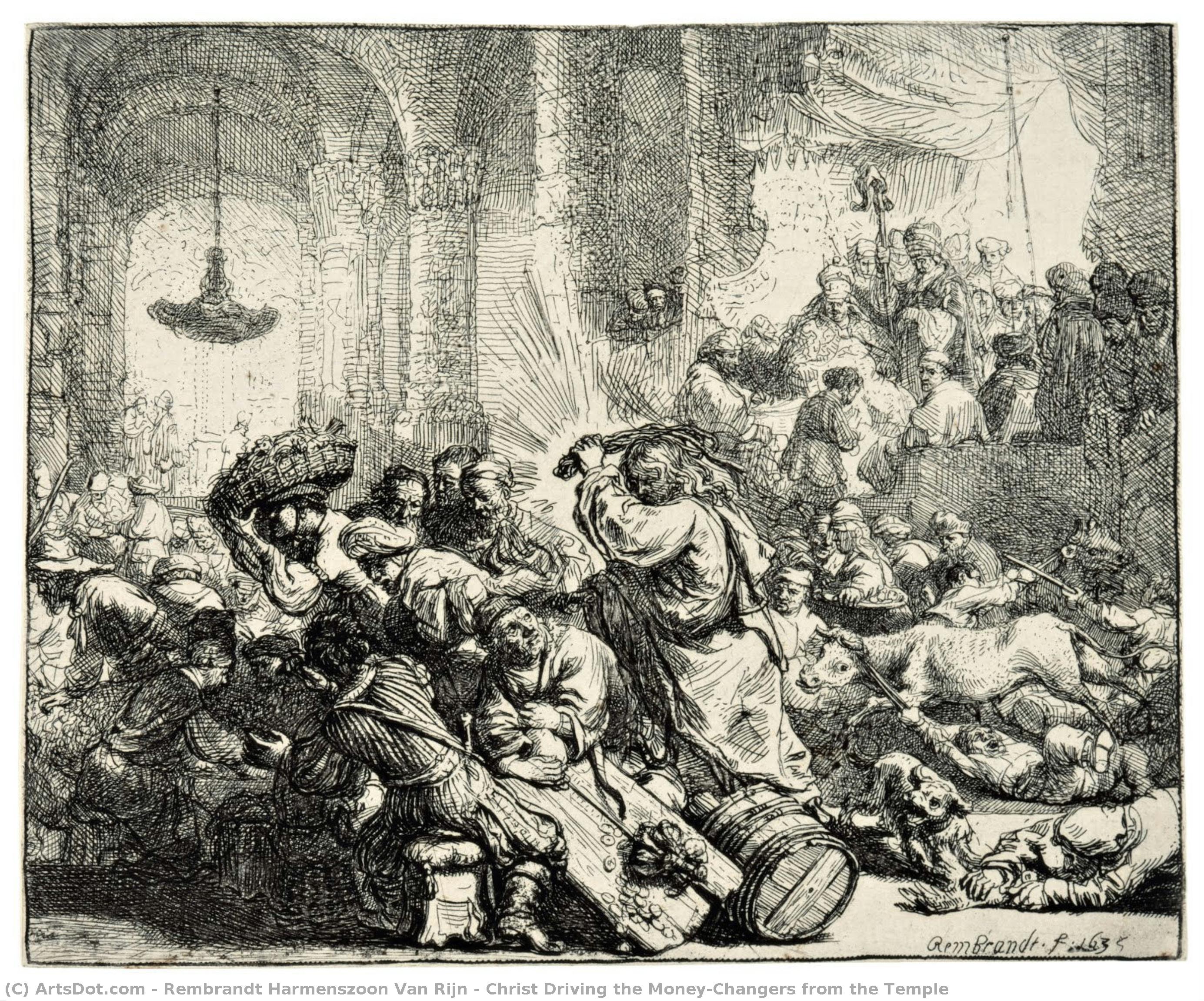Christ Driving The Money-changers From The Temple — Rembrandt Van Rijn