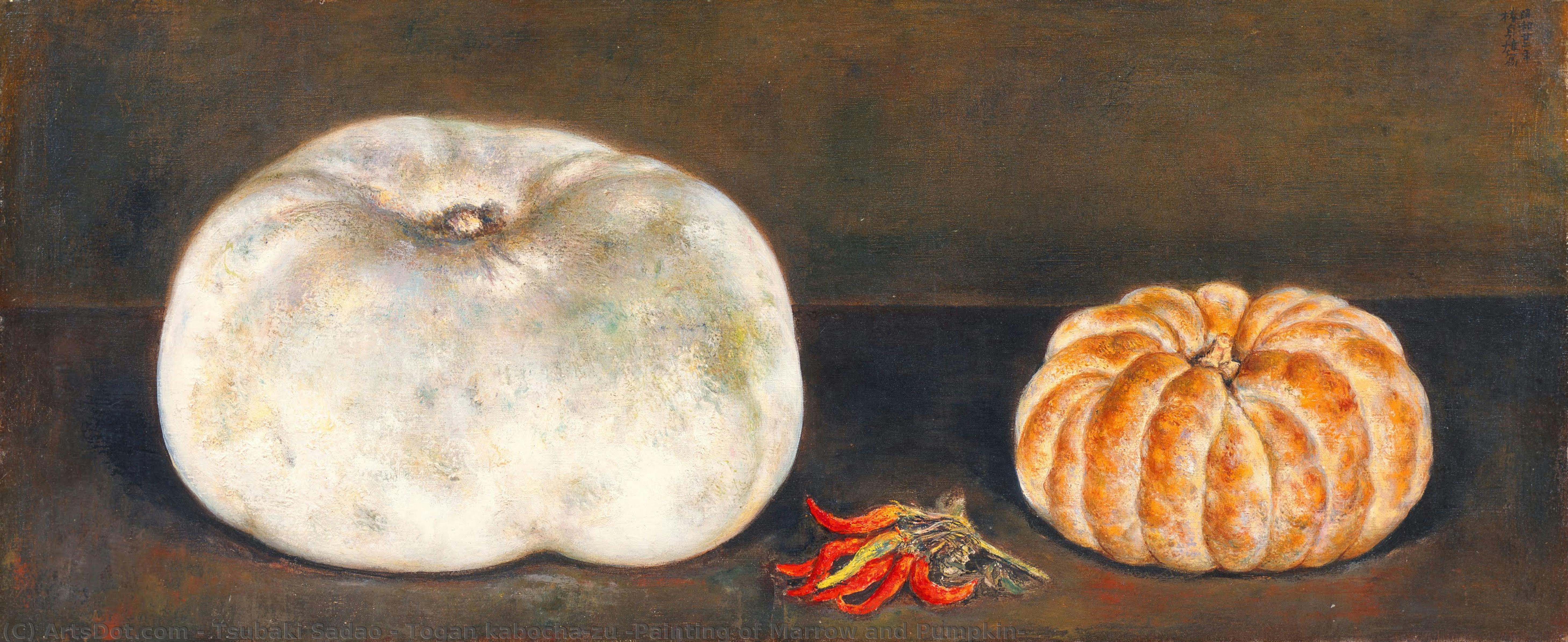Togan Kabocha-zu (painting Of Marrow And Pumpkin) — Tsubaki Sadao