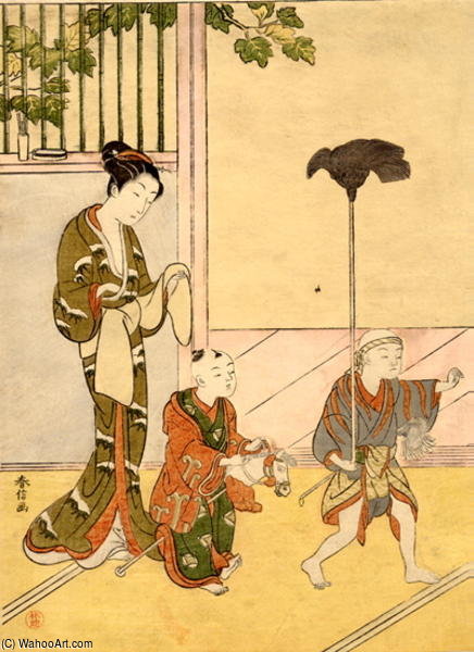 Mother And Children — Suzuki Harunobu