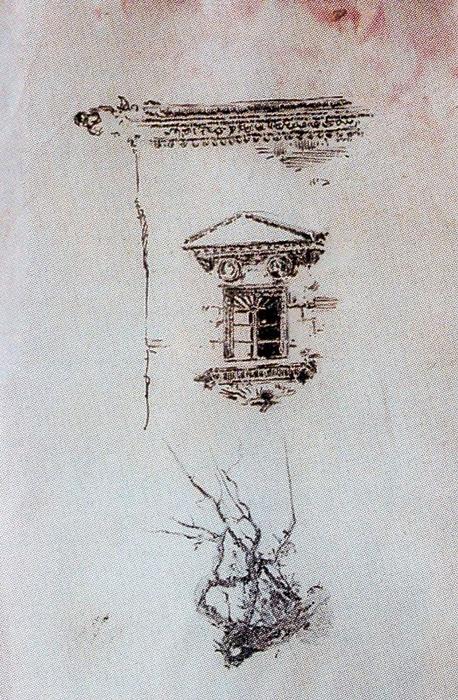 Renaissance Facade And Tree Branch — Ovidio Murguía De Castro