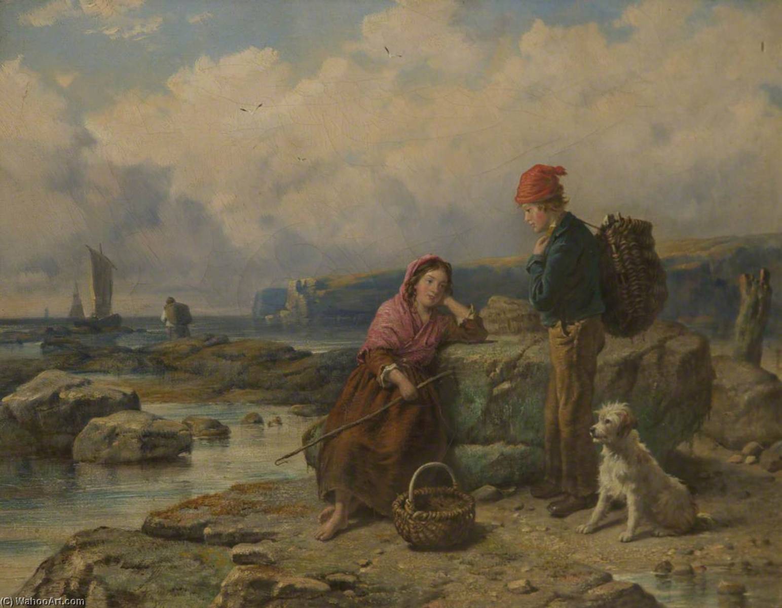 Fisher Folk On The Rocks — Isaac Henzell