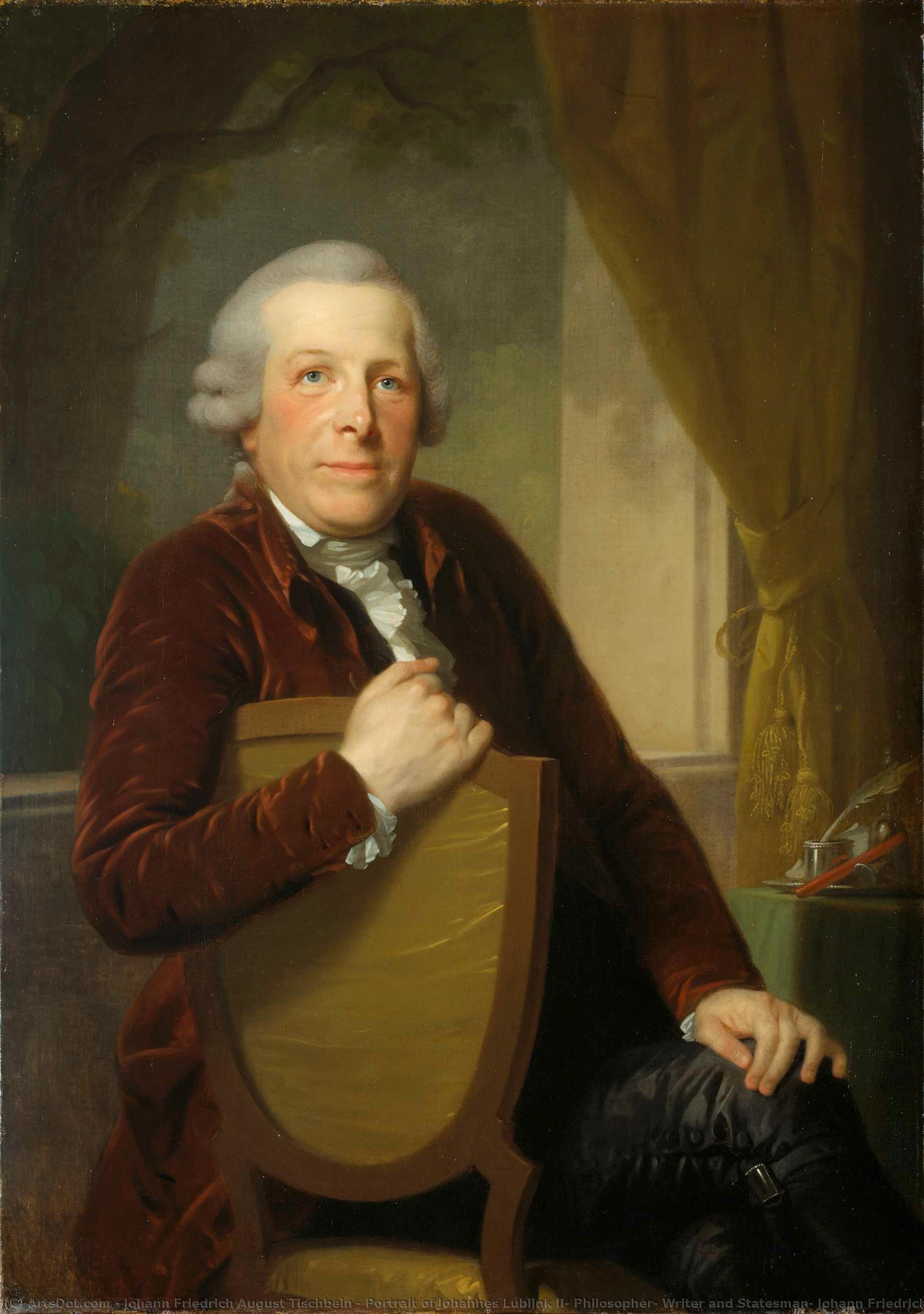 Portrait Of Johannes Lublink Ii, Philosopher, Writer And Statesman, Johann Friedrich August Tischbein, 1790 - 1795 — Johann Friedrich August Tischbein