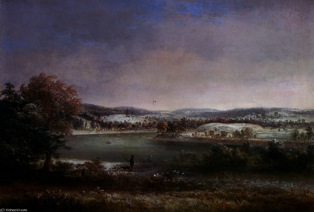 Early Winter, Hiawatha Island, Owego, New York — Thomas Doughty