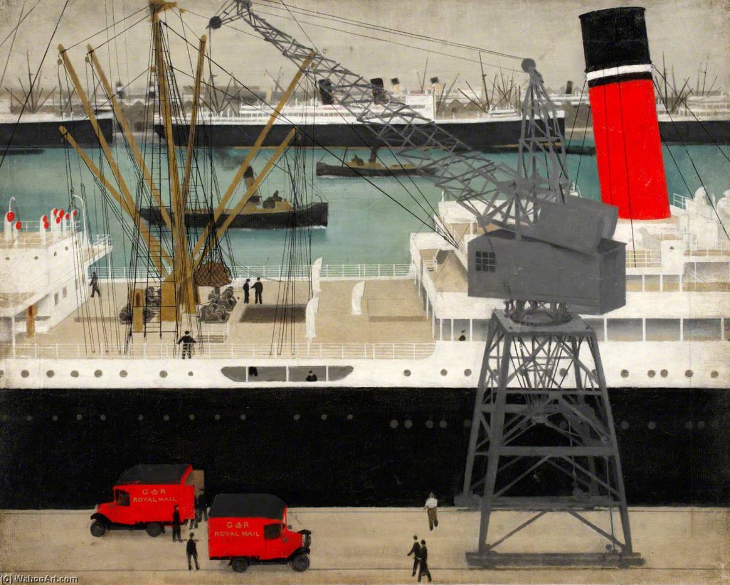 Loading Mails At The Docks In London — Harold Sandys Williamson