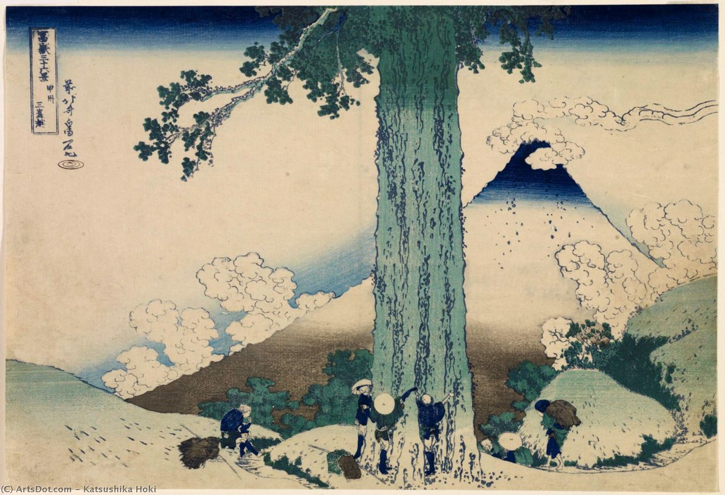 Fuji From Mishima Pass In Kai Province — Katsushika Hokusai