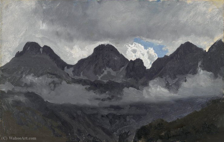 Mountains With Mist — Auguste François Bonheur