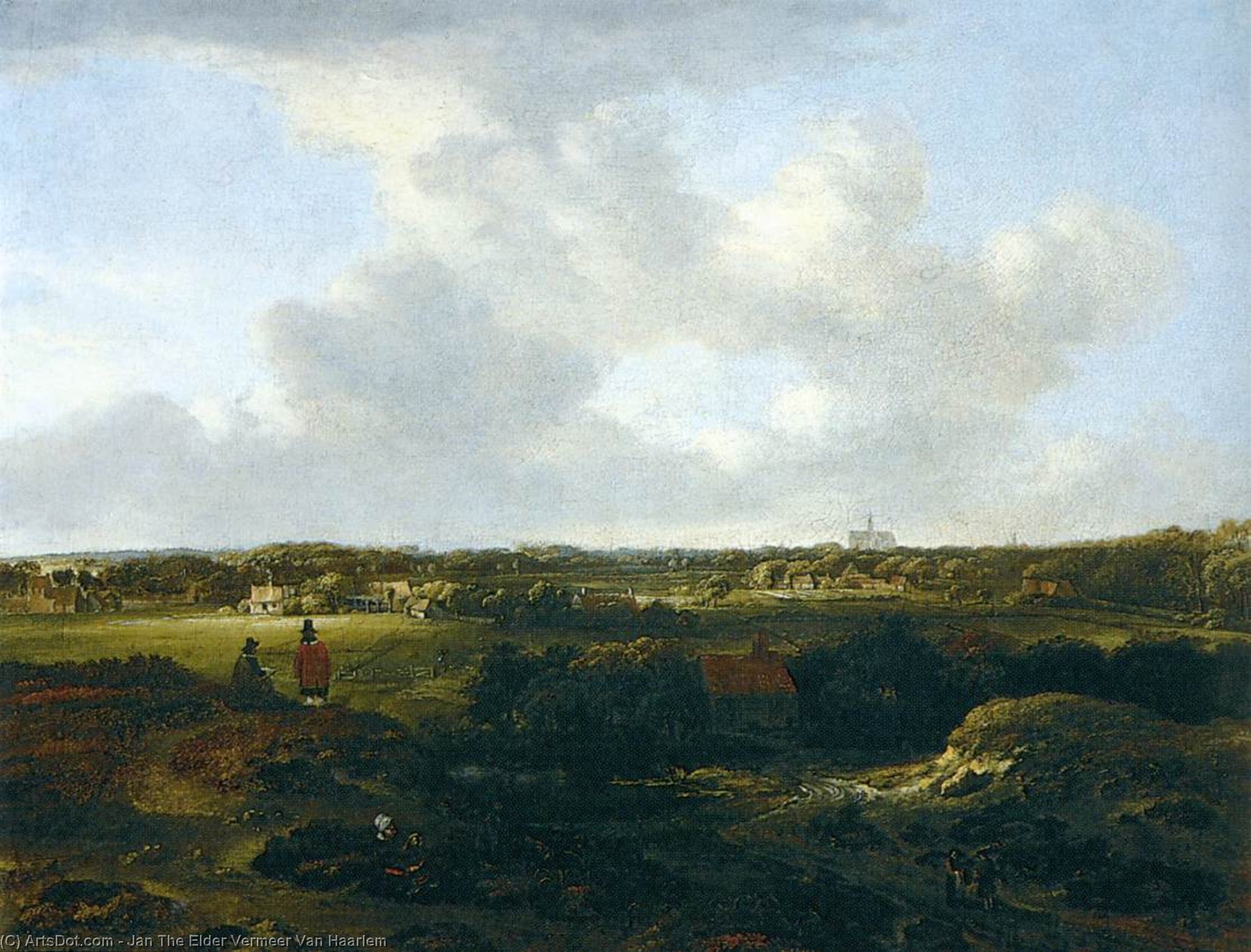 View Of Haarlem From The Dunes — Jan The Elder Vermeer Van Haarlem