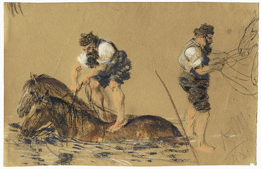 Bething Of Horses — Adolph Von Menzel