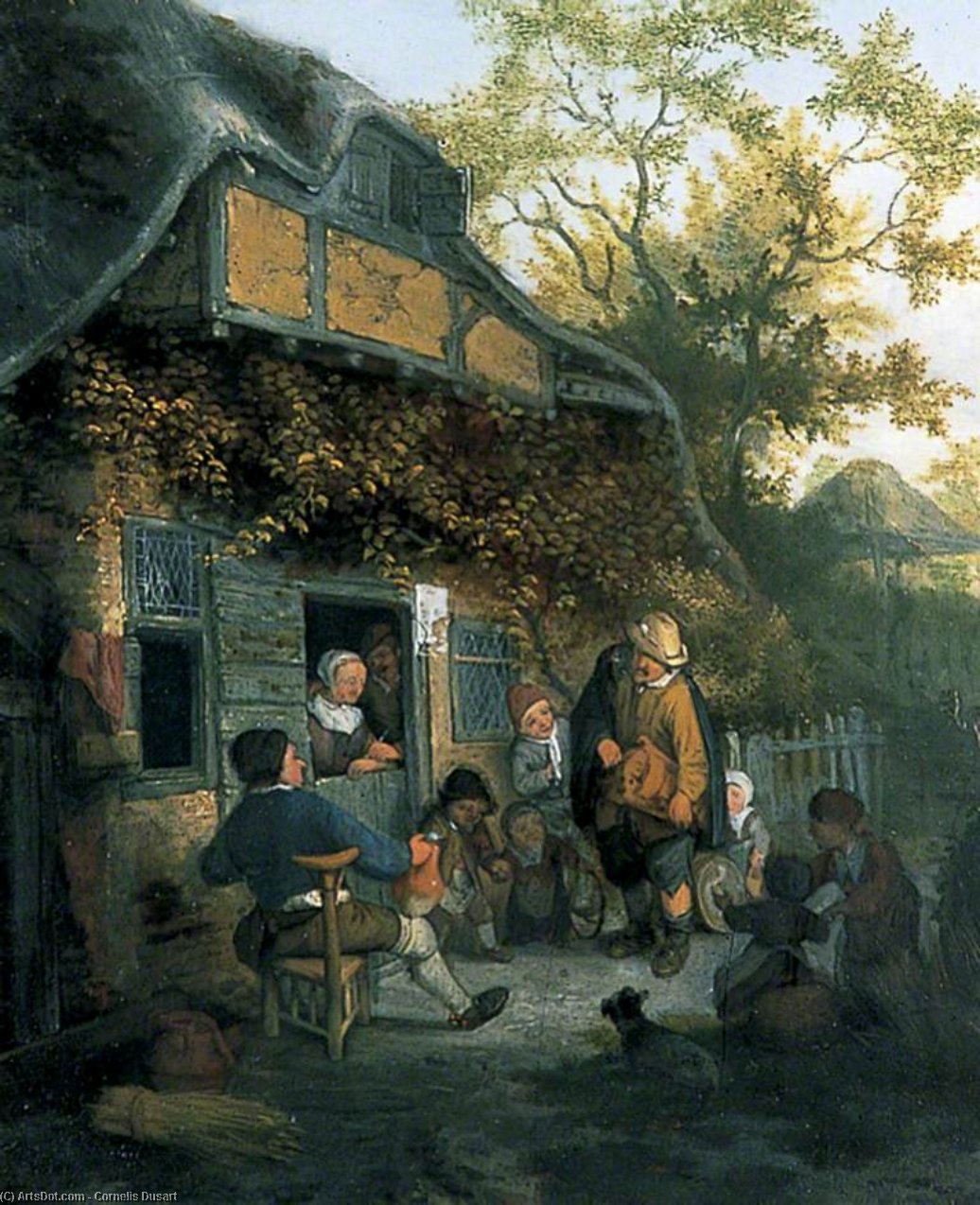 The Hurdy-gurdy Player — Cornelis Dusart