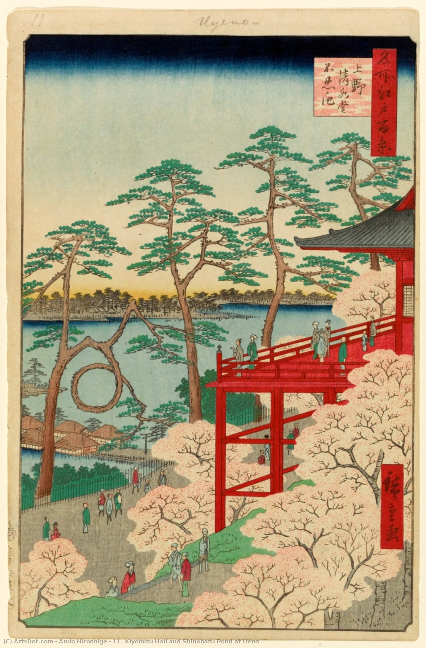 11. Kiyomizu Hall And Shinobazu Pond At Ueno — Ando Hiroshige