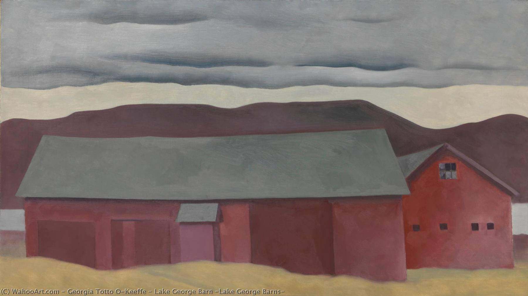 Lake George Barn (lake George Barns) — Georgia O'keeffe
