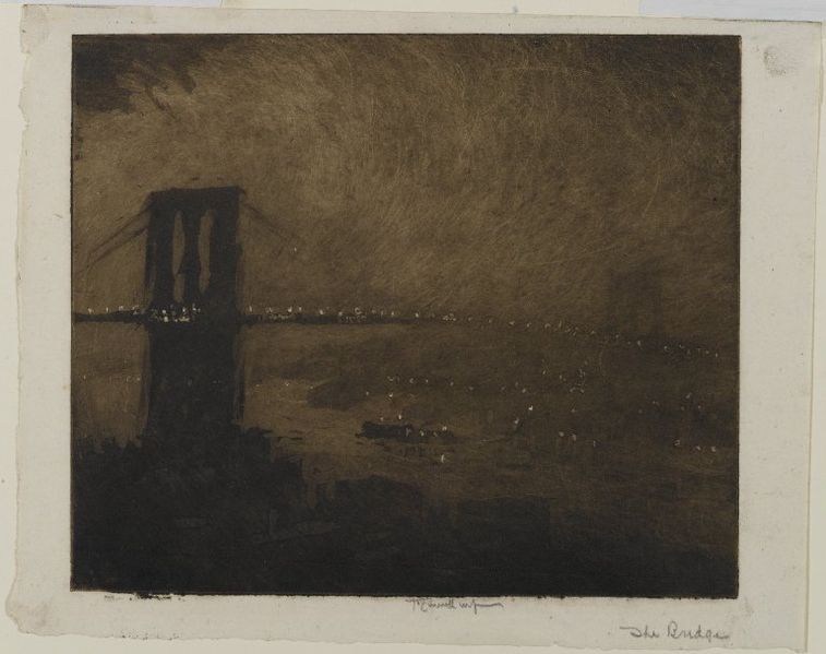Brooklyn Bridge At Night — Джозеф Пеннелл