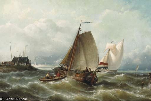 Shipping On Choppy Waters By A Coast — Nicolaas Riegen
