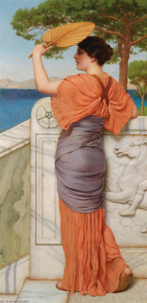 On The Balcony — R.b.a John William Godward